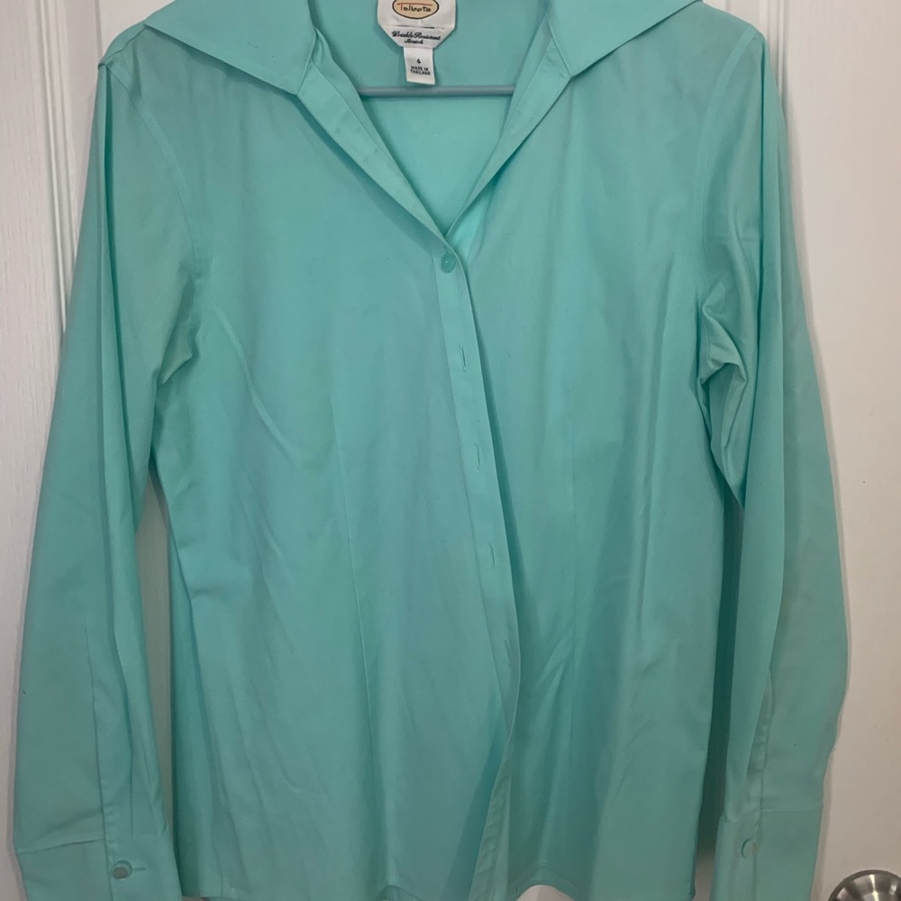 Tiffany blue button up